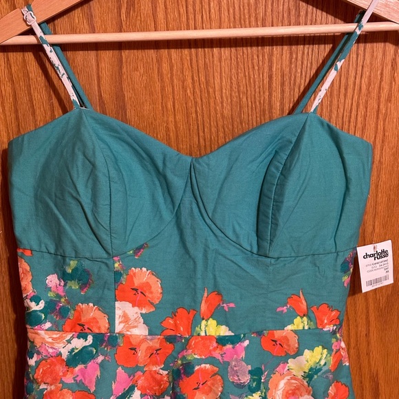 Charlotte Russe Spring Time Floral Spaghetti Strap Mini Sun Dress SZ medium - Picture 9 of 13